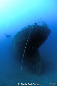 Romagna wreck in Sardinia, lying on a sand bottom at 42 m... by Stella Del Curto 